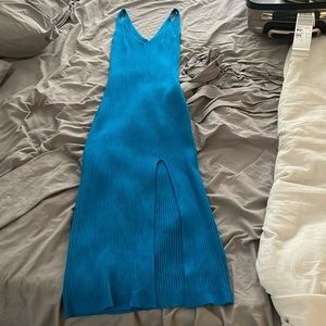Revolve Blue Slit Dress